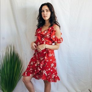 A’GACI Floral Wrap Dress